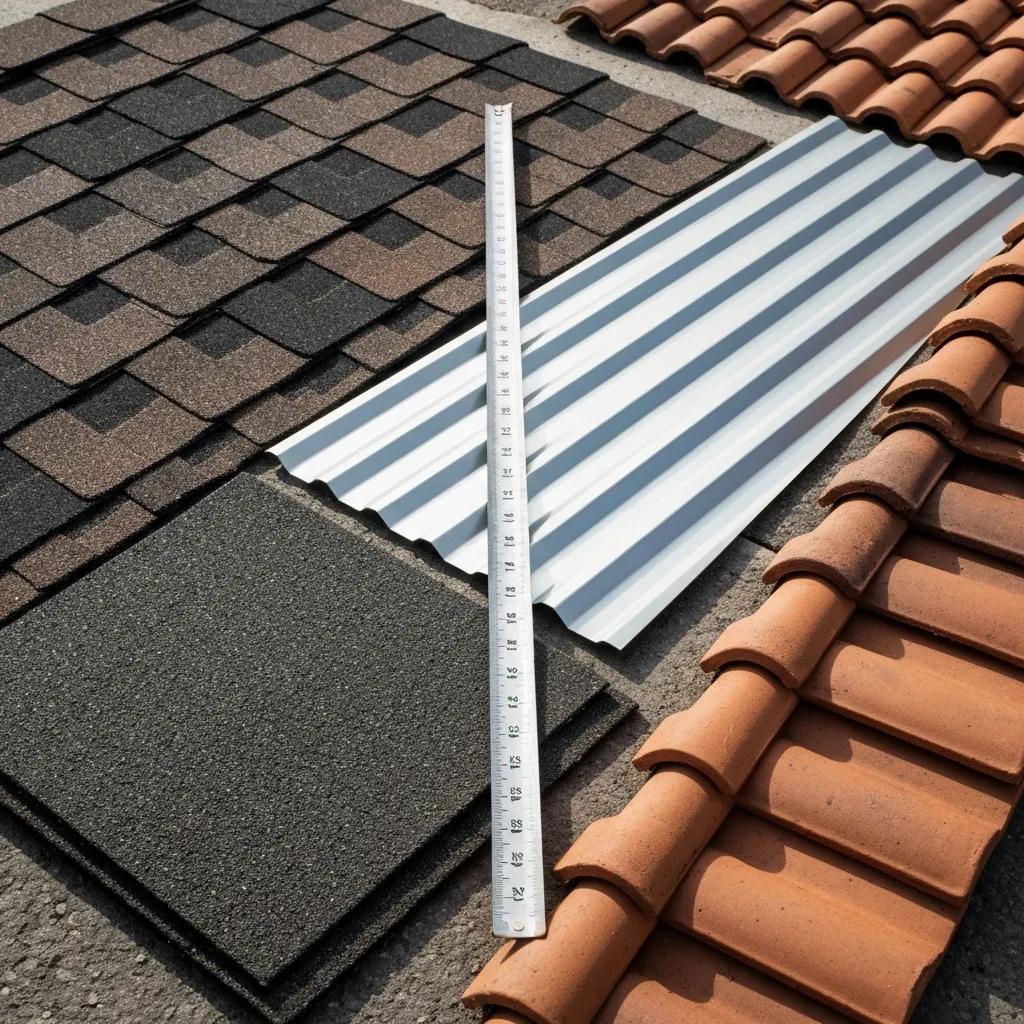 Variety of roofing materials showcasing durability and longevity metrics